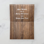 Cowboy Boot Weihnachtsmädchen Stiefel anlegen Karte (Innenseite)