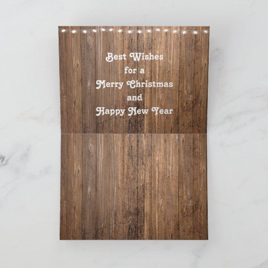 Cowboy Boot Weihnachtsmädchen Stiefel anlegen Karte (Innenseite)