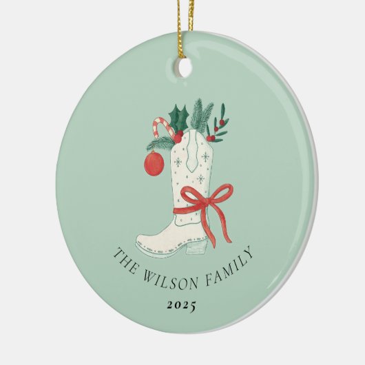 Cowboy Boot Weihnachtsschmuck Personalisiert (Links)