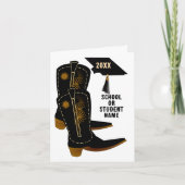 Cowboy Boots Abschluss Karte (Vorderseite)
