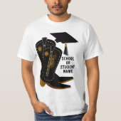 Cowboy Boots Abschluss T-Shirt (Vorderseite)