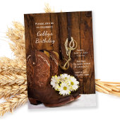 Cowboy Boots and Daisies Country Birthday Party Einladung