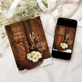 Cowboy Boots and Daisies Country Birthday Party Einladung