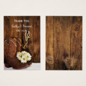 Cowboy Boots and Daisies Ranch Gastgeschenk Hochze (Vorne & Hinten)