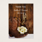 Cowboy Boots and Daisies Ranch Gastgeschenk Hochze (Vorderseite)