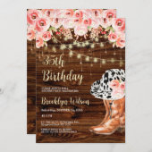 Cowboy Boots and Hat Birthday Party Einladung (Vorne/Hinten)