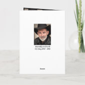 Cowboy Boots and Hat Celebration of Life Karte (Rückseite)