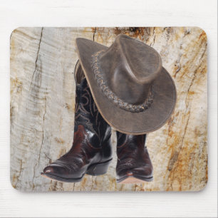 Cowboy Boots and Hat Mousepad