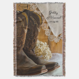 Cowboy Boots and Lace Country Western Wedding Decke