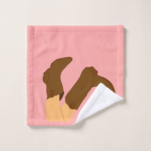 Cowboy Boots Badhandtuch Set (Waschlappen)