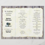 Cowboy Boots Country Wedding Program Template<br><div class="desc">Länderbezogene Hochzeitsprogramm Vorlage zu falten in Dritteln. Illustriert schmücken seine und ihre Cowboystiefel die Titelseite,  wenn sie gefaltet sind. Der Hintergrund ist Stall Holz mit einer Ebene,  um den Text zu halten.</div>