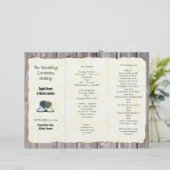 Cowboy Boots Country Wedding Program Template (Stehend Vorderseite)