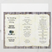 Cowboy Boots Country Wedding Program Template (Vorne/Hinten)