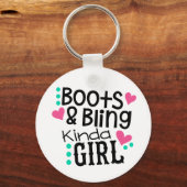 Cowboy Boots Cowgirl Bling Western Line Dancing Schlüsselanhänger (Vorderseite)
