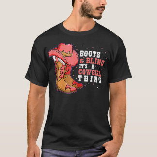Cowboy Boots Cowgirl Rodeo Western Land Vintag T-Shirt