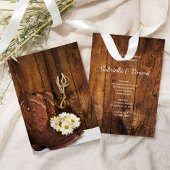 Cowboy Boots Daisies Horse Bit Engagement Party Einladung