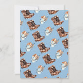 Cowboy Boots First Rodeo Birthday Einladung (Rückseite)