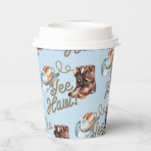 Cowboy Boots First Rodeo Birthday Pappbecher (Rückseite)