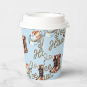 Cowboy Boots First Rodeo Birthday Pappbecher (Rechts)