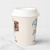 Cowboy Boots First Rodeo Birthday Pappbecher (Rechts)