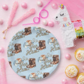 Cowboy Boots First Rodeo Birthday Pappteller (Party)