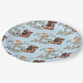 Cowboy Boots First Rodeo Birthday Pappteller (Schrägansicht)