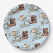 Cowboy Boots First Rodeo Birthday Pappteller (Vorderseite)