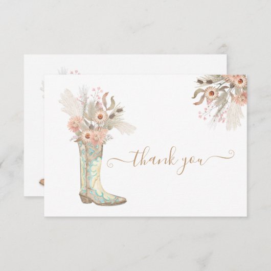 Cowboy Boots Floral Western Vielen Dank (Vorne/Hinten)
