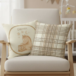 Cowboy Boots & Foal Nursery Pillow Kissen
