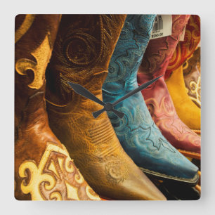 Cowboy boots for sale, Arizona Quadratische Wanduhr