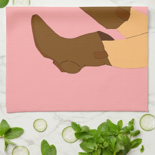 Cowboy Boots Geschirrtuch (Gefaltet)