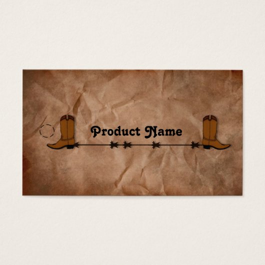 Cowboy Boots Hang Tag (Vorderseite)