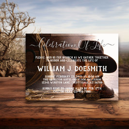 Cowboy Boots Hat-Beerdigung Einladung