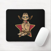 Cowboy Boots Hat Line Tanz Country Music Geschenk Mousepad (Mit Mouse)