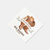 Cowboy Boots, Hat und Lasso Serviette (Ecke)