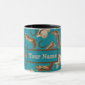 Cowboy Boots Hats Western Aquamariner Name Persona Tasse (Zentrum)