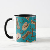 Cowboy Boots Hats Western Aquamariner Name Persona Tasse (Links)