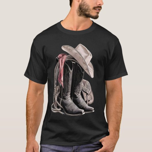Cowboy Boots Knockin Boots Western Style Land B T-Shirt (Vorderseite)