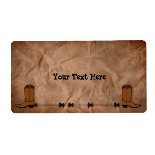 Cowboy Boots-Label (Vorne)