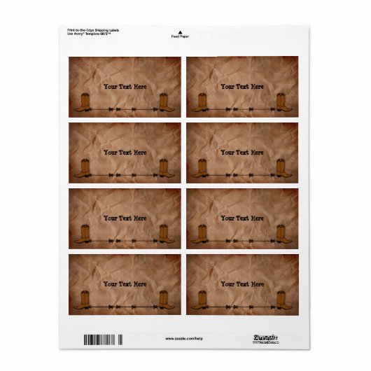 Cowboy Boots-Label (Vorne)