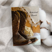 Cowboy Boots Lace Western Hochzeit Probe Dinner Einladung