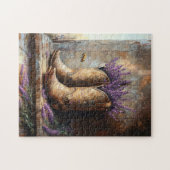 Cowboy Boots Lavender und Honey Bee Puzzle (Horizontal)