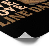 Cowboy Boots Line Tanzen Land Hat Live Liebe Li Poster (Ecke)