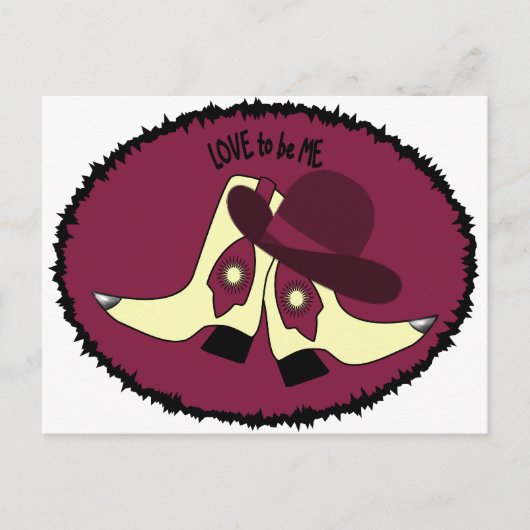 COWBOY BOOTS - MÄDCHEN - LIEBE, ME.pnng ZU SEIN Postkarte (Vorderseite)