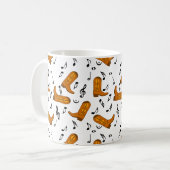 Cowboy Boots Musiknoten Kaffeetasse (Vorderseite Links)