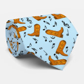 Cowboy Boots Musiknoten Krawatte (Gerollt)