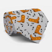 Cowboy Boots Musiknoten Krawatte (Gerollt)