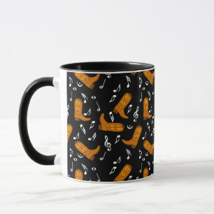 Cowboy Boots Musiknoten Tasse