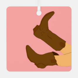 Cowboy Boots Ornament Aus Metall