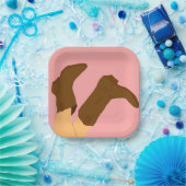 Cowboy Boots Pappteller (Party)